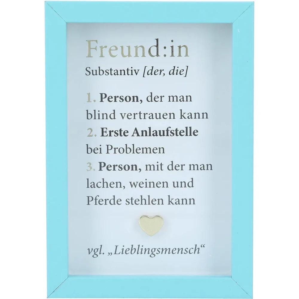 Mini-Bilderrahmen mit Schriftzug "Freund:in"