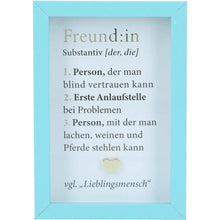 Mini-Bilderrahmen mit Schriftzug "Freund:in"