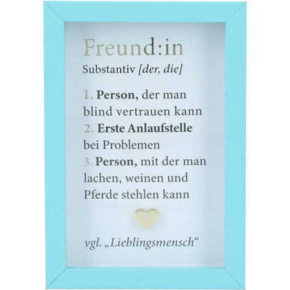 Mini-Bilderrahmen mit Schriftzug "Freund:in"