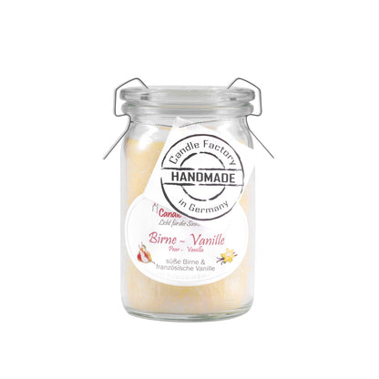 Candle Factory Duftkerze - Birne-Vanille im Weck-Glas