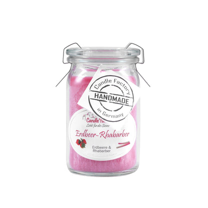 Candle Factory Duftkerze - Erdbeer-Rhabarber im Weck-Glas