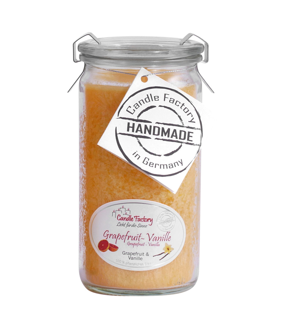 Candle Factory Duftkerze - Grapefruit-Vanille im Weck-Glas *