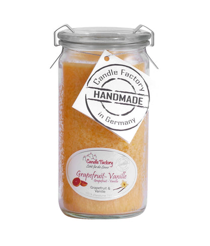 Candle Factory Duftkerze - Grapefruit-Vanille im Weck-Glas *