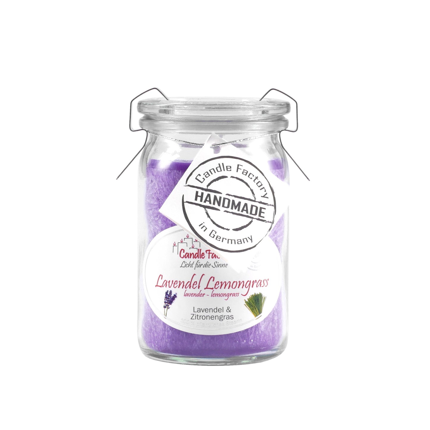 Candle Factory Duftkerze - Lavendel-Lemongrass im Weck-Glas
