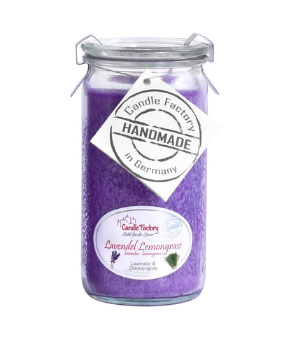 Candle Factory Duftkerze - Lavendel-Lemongrass im Weck-Glas