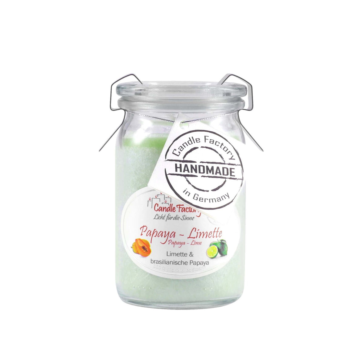 Candle Factory Duftkerze - Papaya-Limette im Weck-Glas *