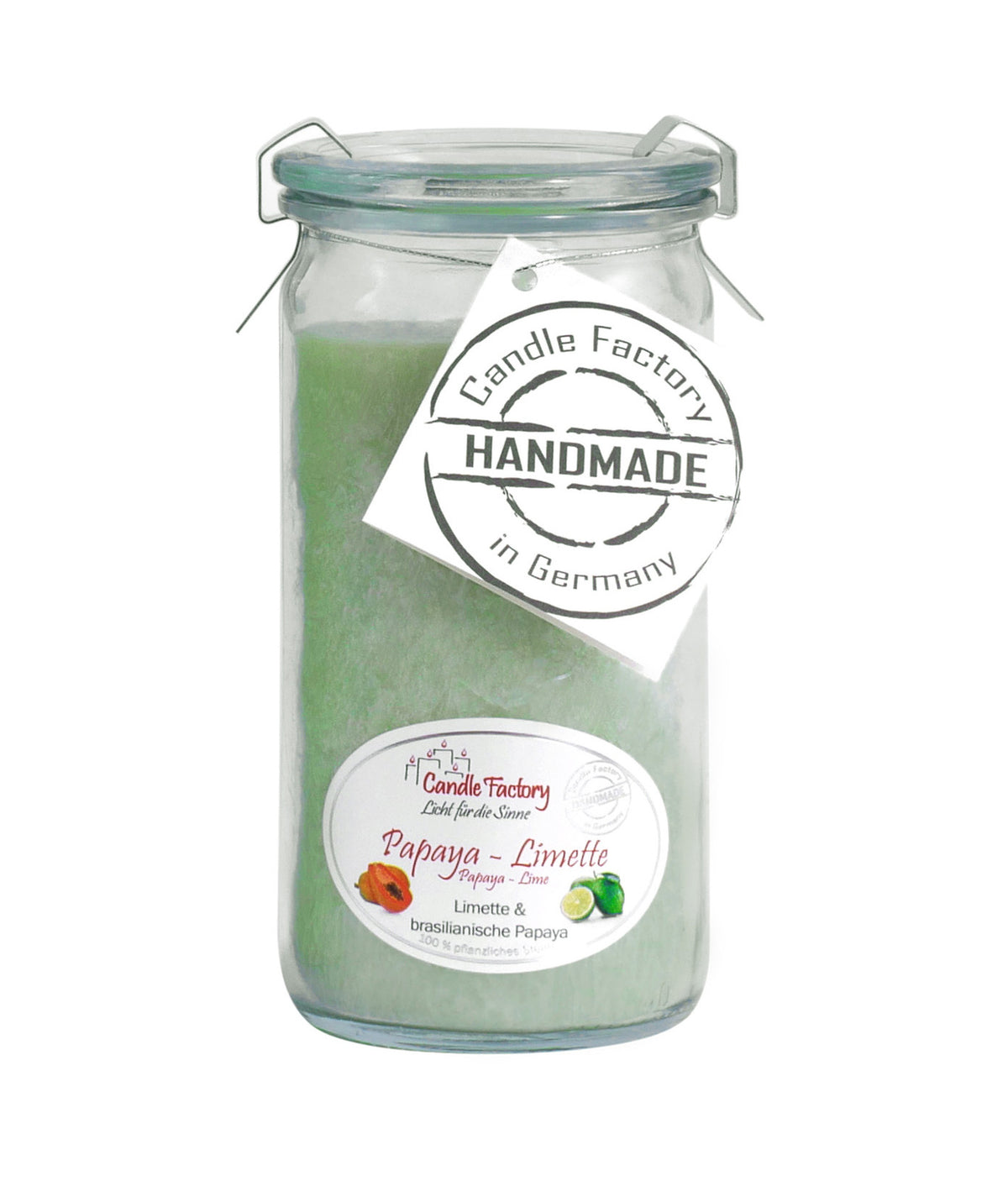 Candle Factory Duftkerze - Papaya-Limette im Weck-Glas *