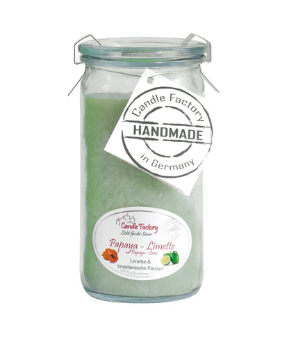 Candle Factory Duftkerze - Papaya-Limette im Weck-Glas *