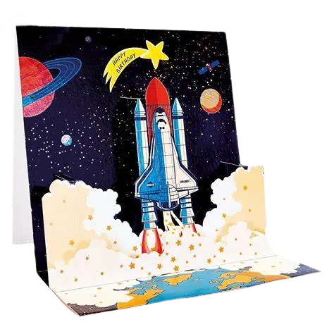 Pictura Pop-up Karte "Rakete"