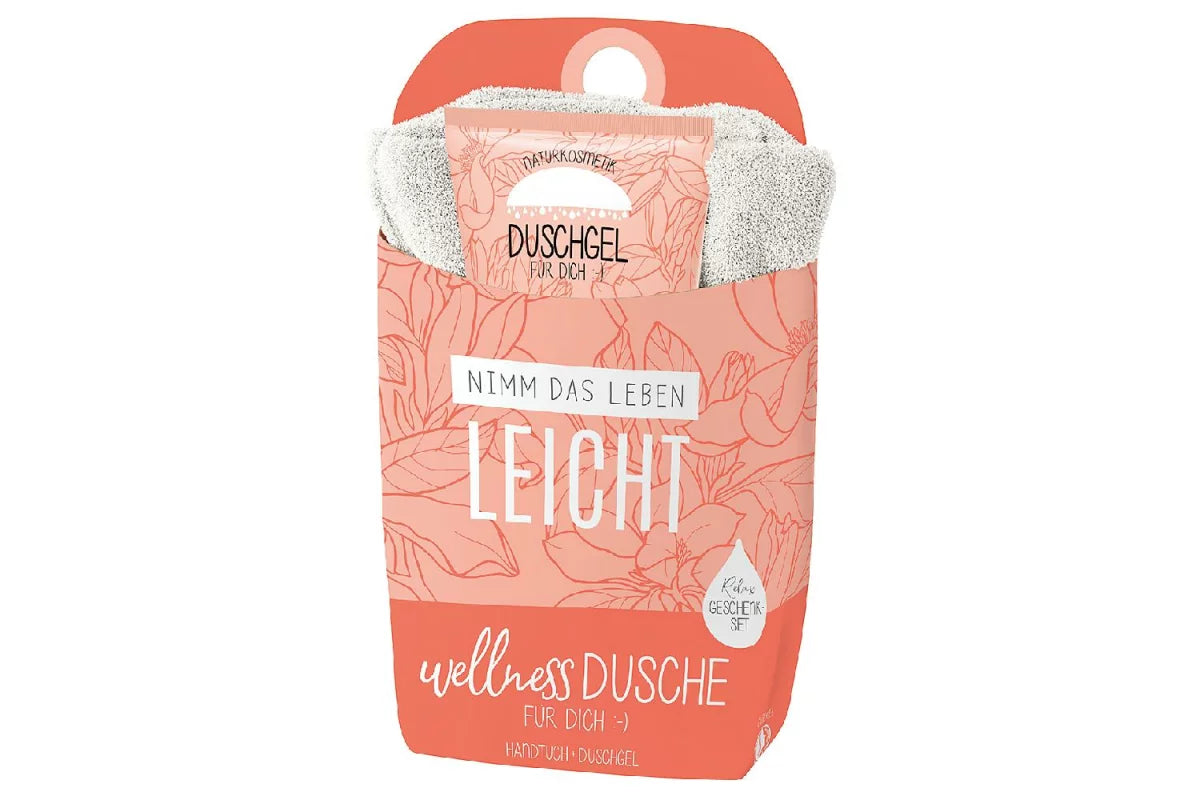 Wellnessdusche "Nimm das Leben leicht" (Blüte) - Geschenk für Dich
