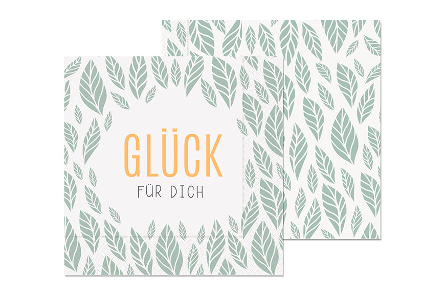Geschenk für Dich - Servietten 33x33cm "Glück für Dich" - Relax