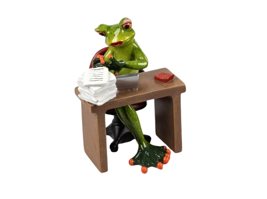 Froschhausen - Frosch im Büro, hellgrün, sortiert