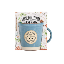 Becher im Pflanztopf-Design „Angler" - aus Steinzeug mit Henkel