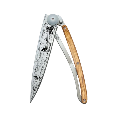 Deejo 37g - Taschenmesser mit Olivenholzgriff - Mountainbike