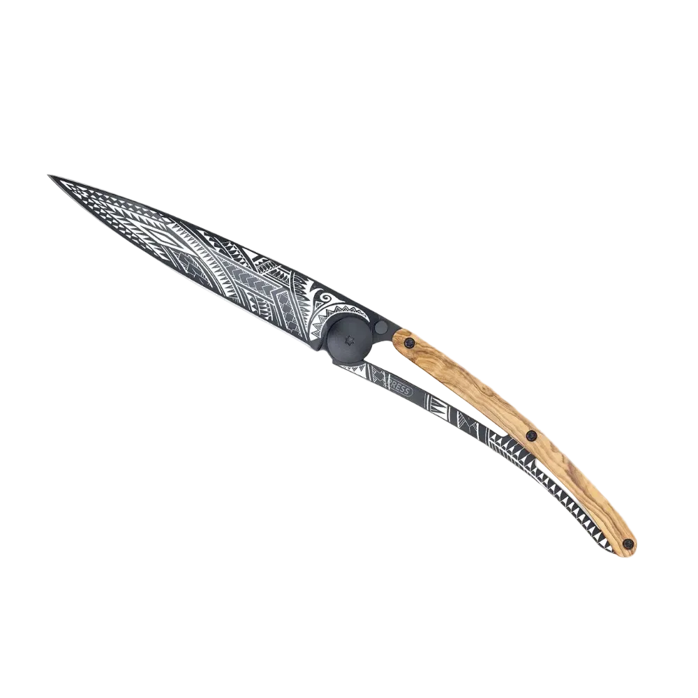Deejo 37g - Taschenmesser mit Olivenholzgriff - Samoa