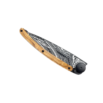 Deejo 37g - Taschenmesser mit Olivenholzgriff - Samoa