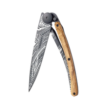 Deejo 37g - Taschenmesser mit Olivenholzgriff - Samoa