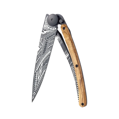 Deejo 37g - Taschenmesser mit Olivenholzgriff - Samoa