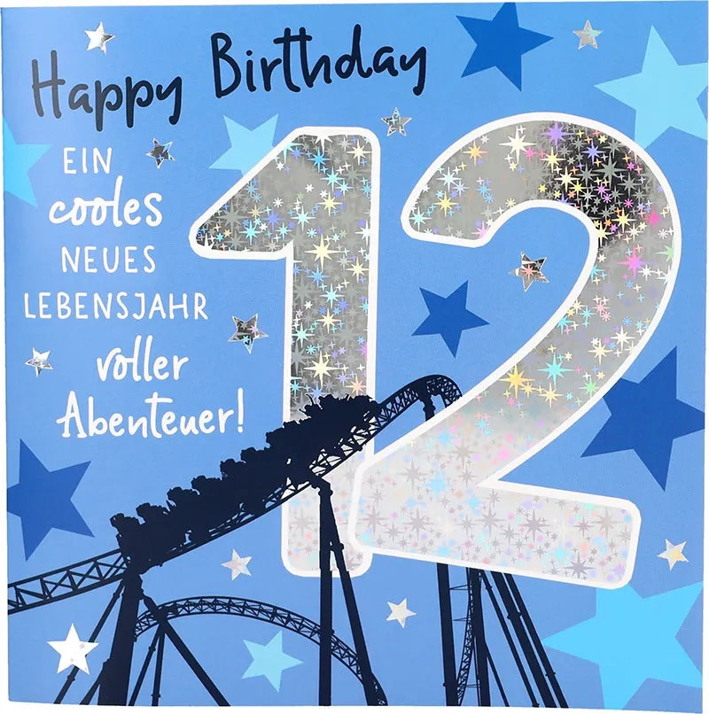 Musikkarte 12. Geburtstag / blau