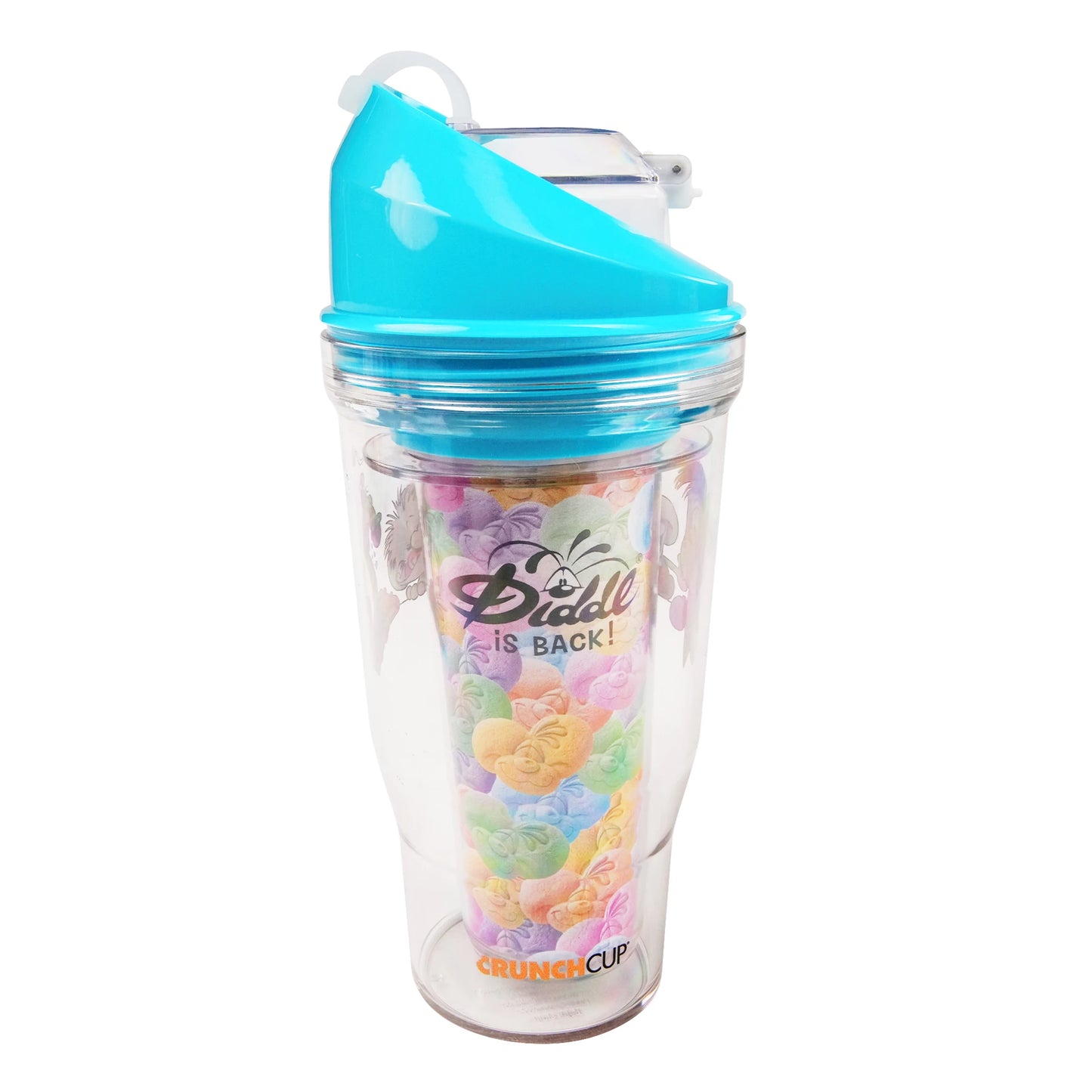 Diddl CrunchCup - Müslibecher to-go, blauer Deckel