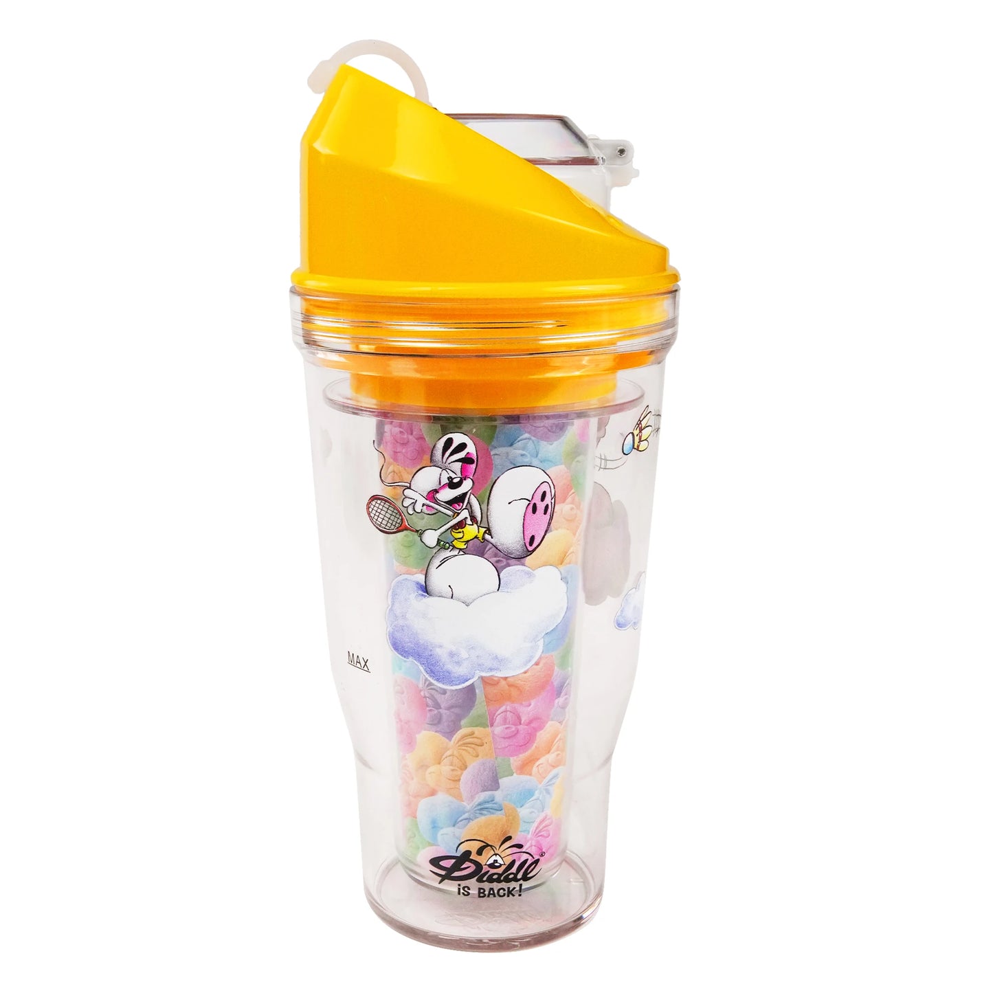 Diddl CrunchCup - Müslibecher to-go, gelber Deckel