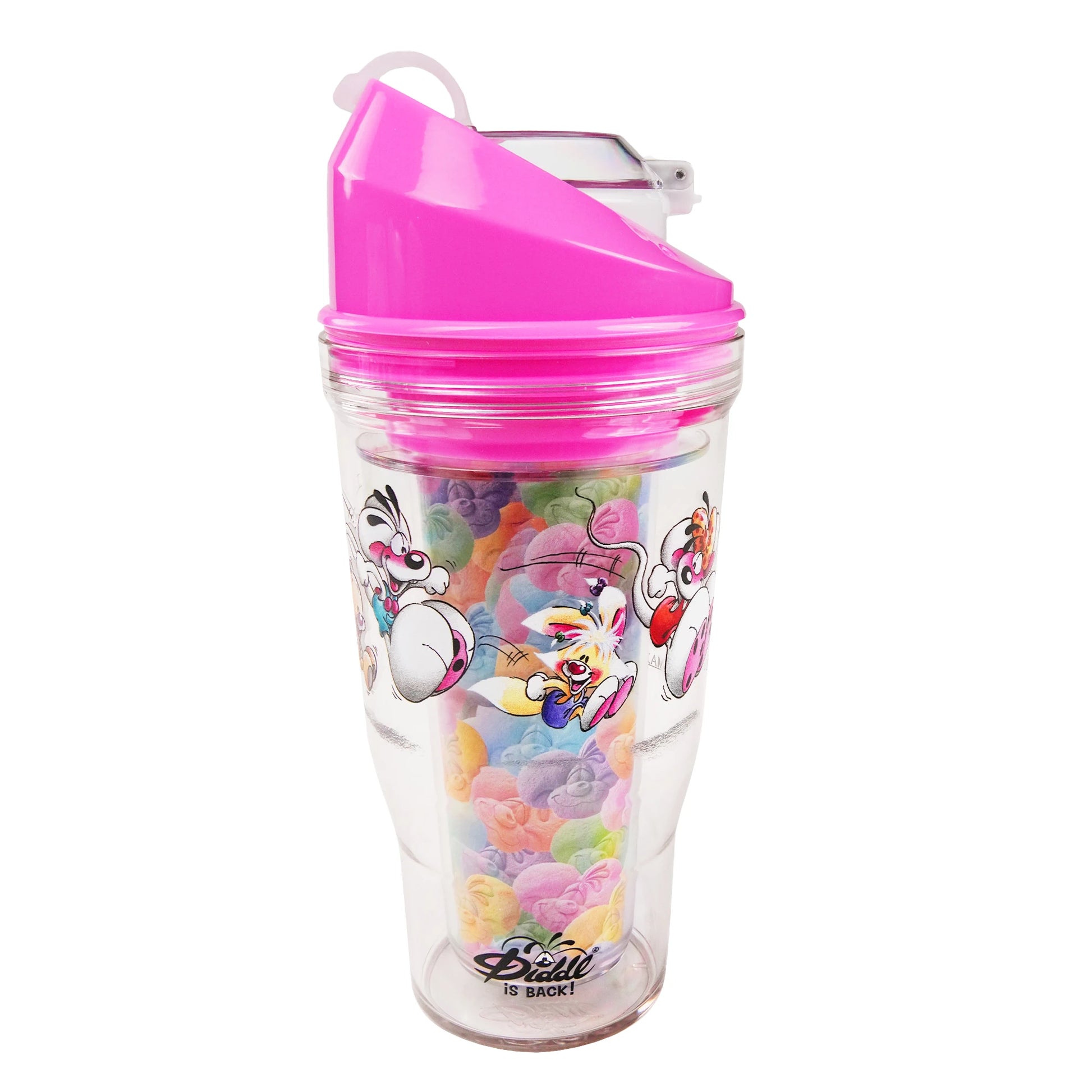 Diddl CrunchCup - Müslibecher to-go, rosa Deckel