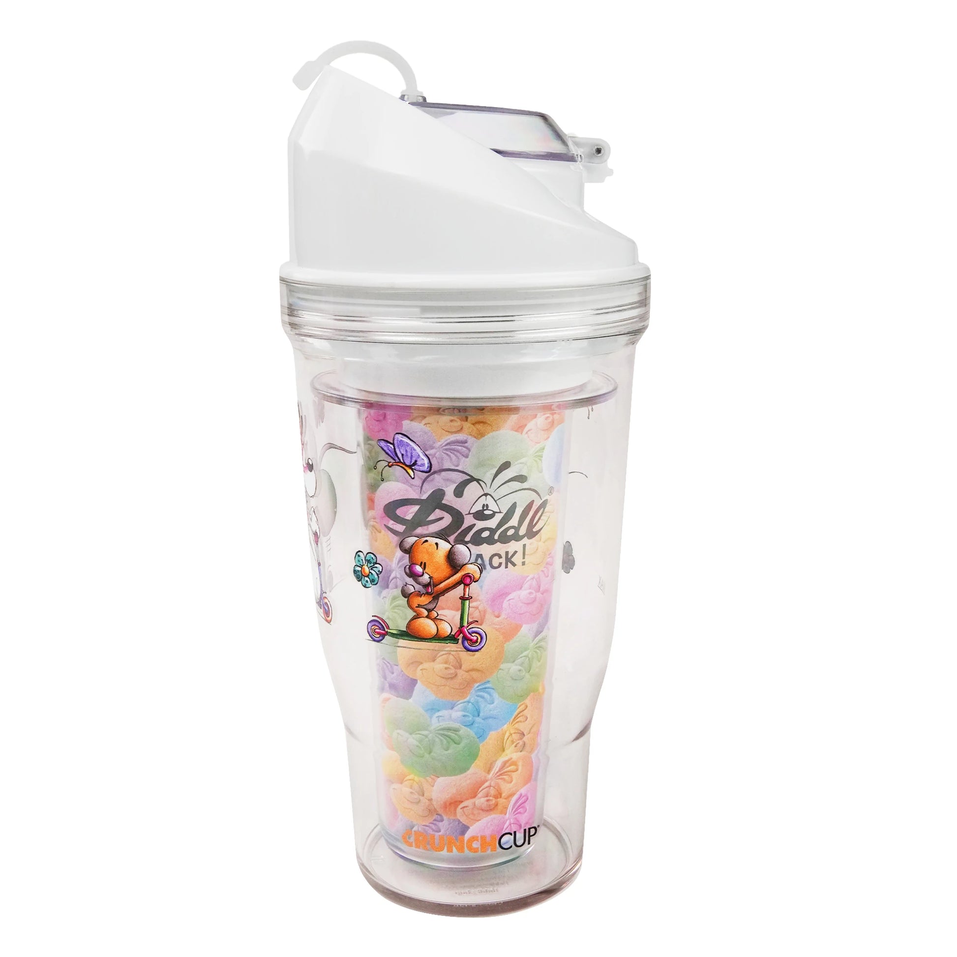 Diddl CrunchCup - Müslibecher to-go, weißer Deckel