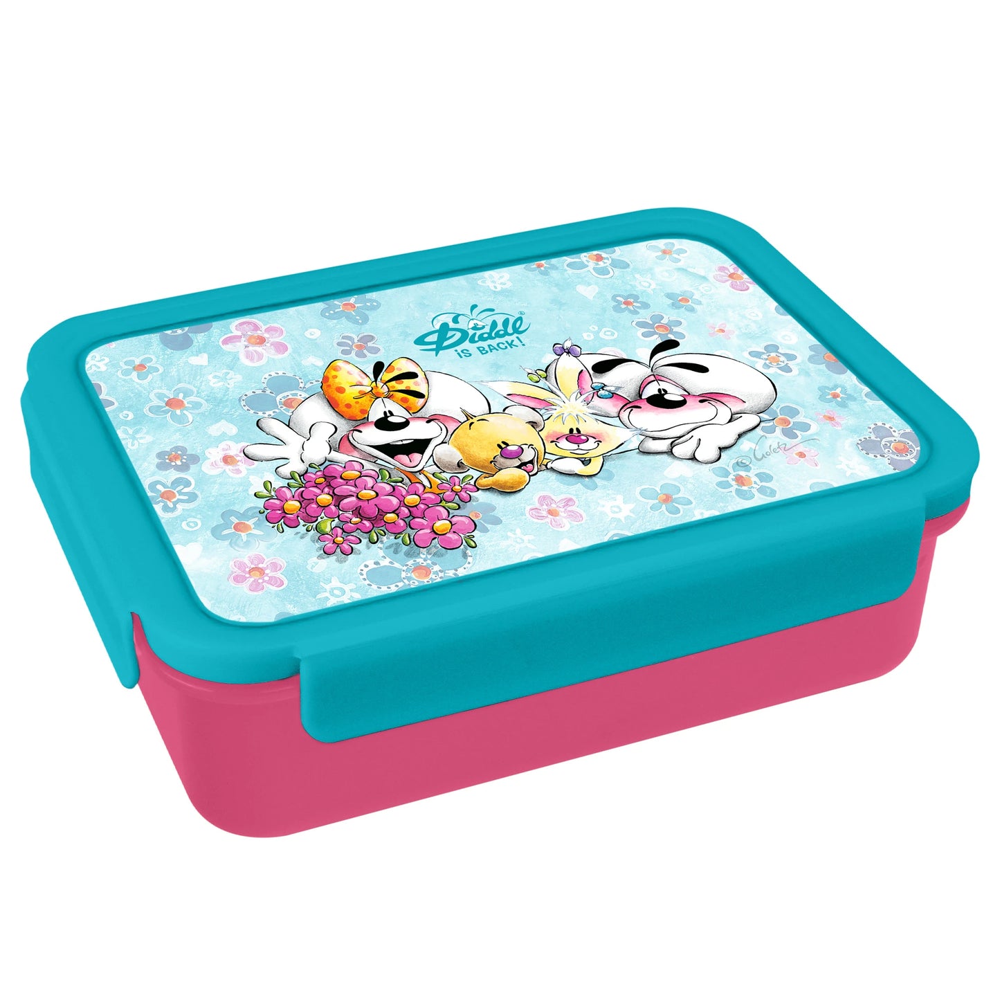 Titel
Diddl Lunchbox mit Fächern, türkisen Deckel