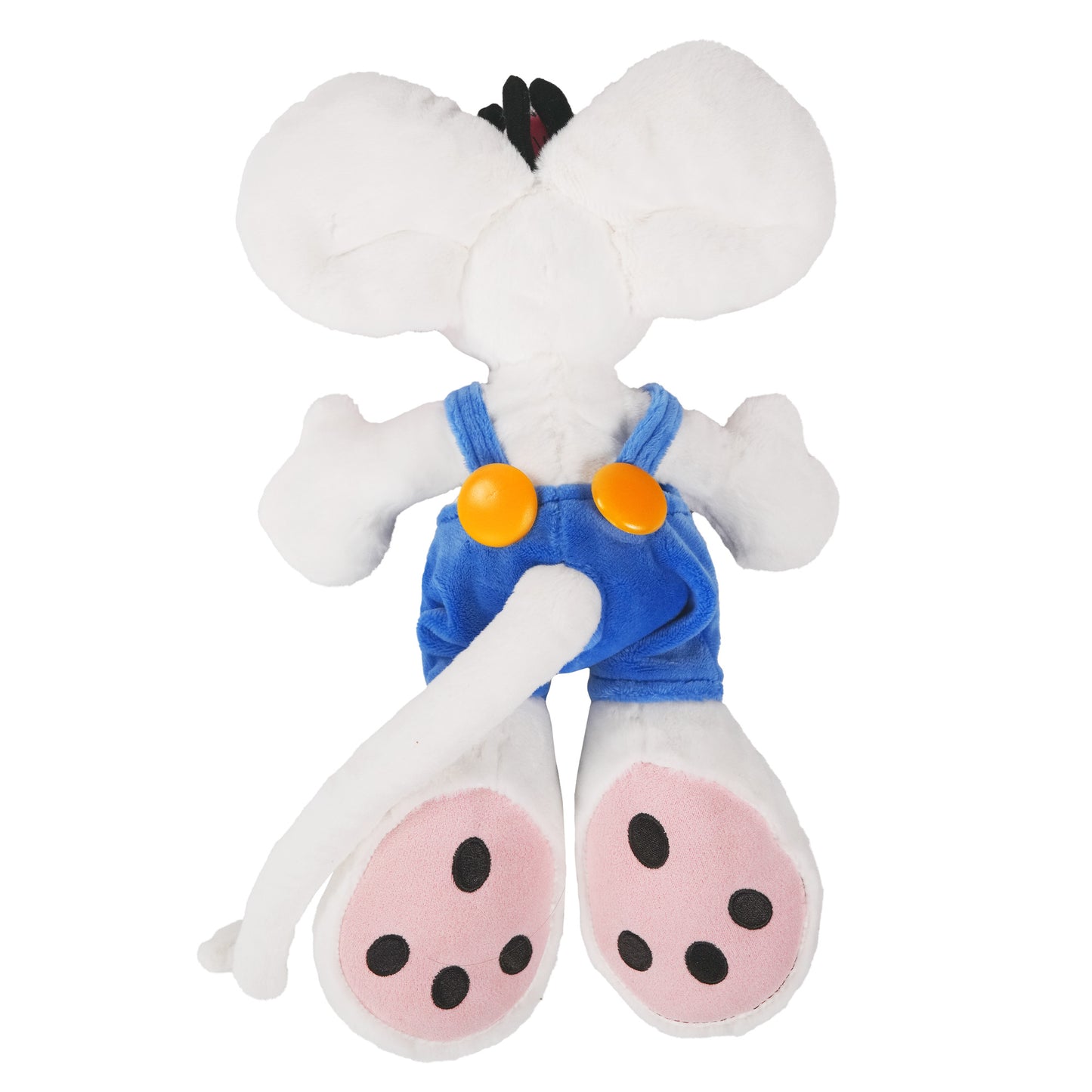 Diddl Plüschtier in blauer Latzhose, 30cm, Rückseite