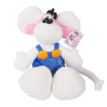 Diddl Plüschtier in blauer Latzhose, 30cm, sitzend