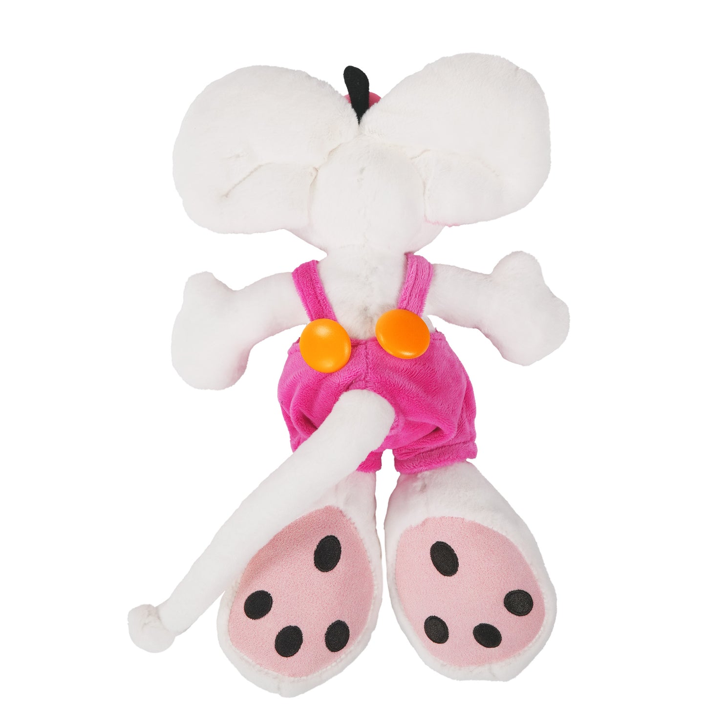 Diddl Plüschtier in rosa Latzhose, 30cm, Rückseite