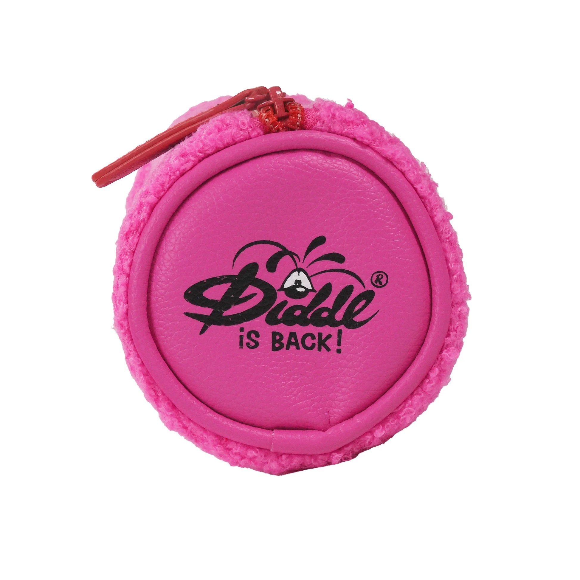 Geräumige, runde Schlamperform für Stifte oder Kosmetik, Seite mit Diddl is back-Logo