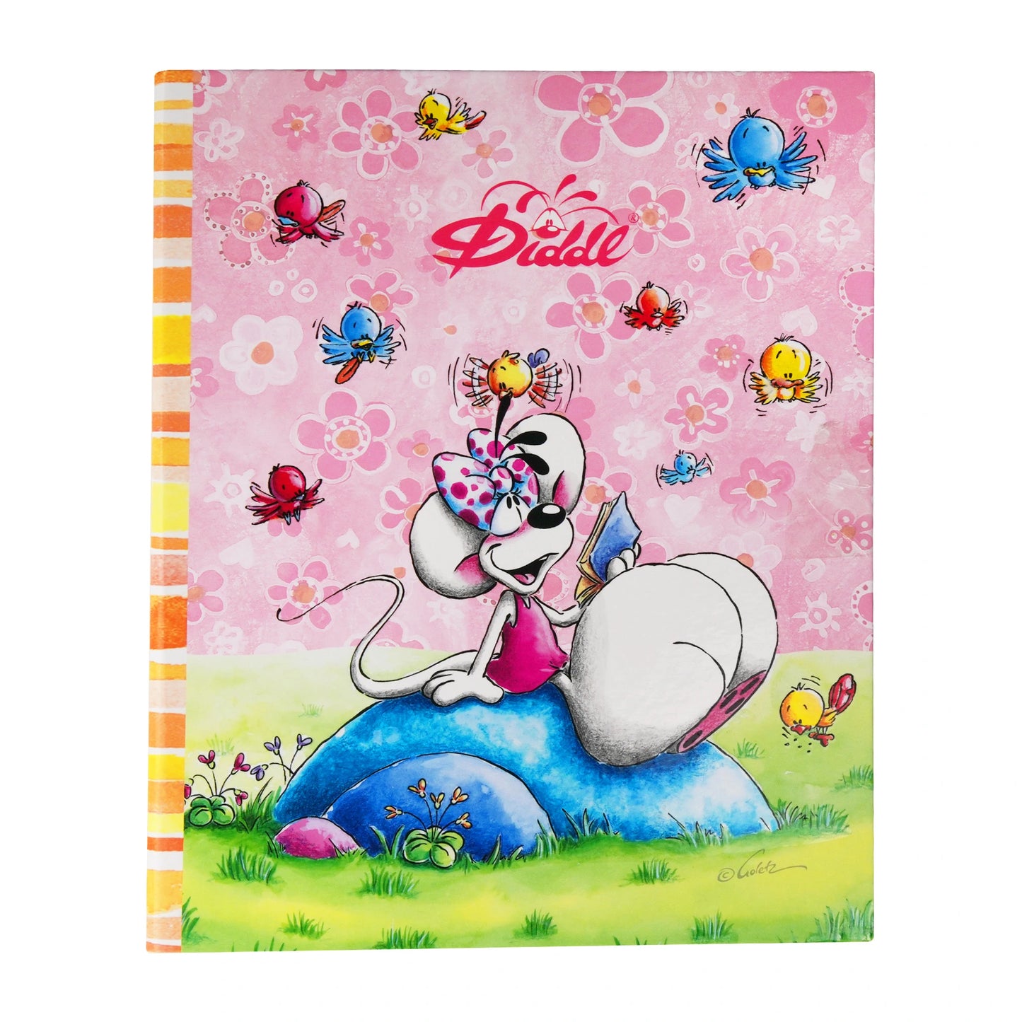 Diddl Ringbuchordner mit 2 Ringen - Diddlina auf Frühlingswiese