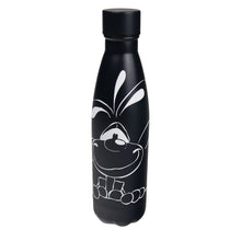 Diddl Thermo-Trinkflasche in schwarz mit weißem Diddl-Motiv
