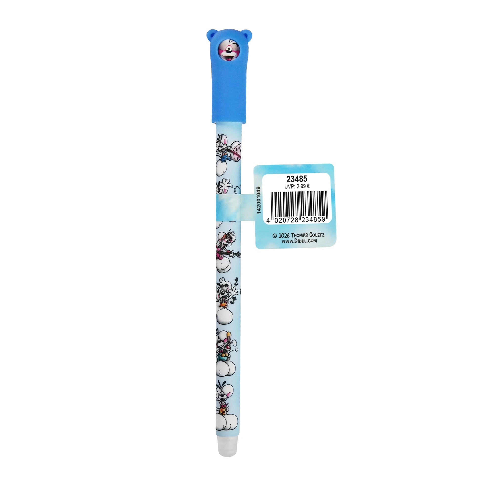Diddl Twist-Radierstift, löschbar, blau Diddl
