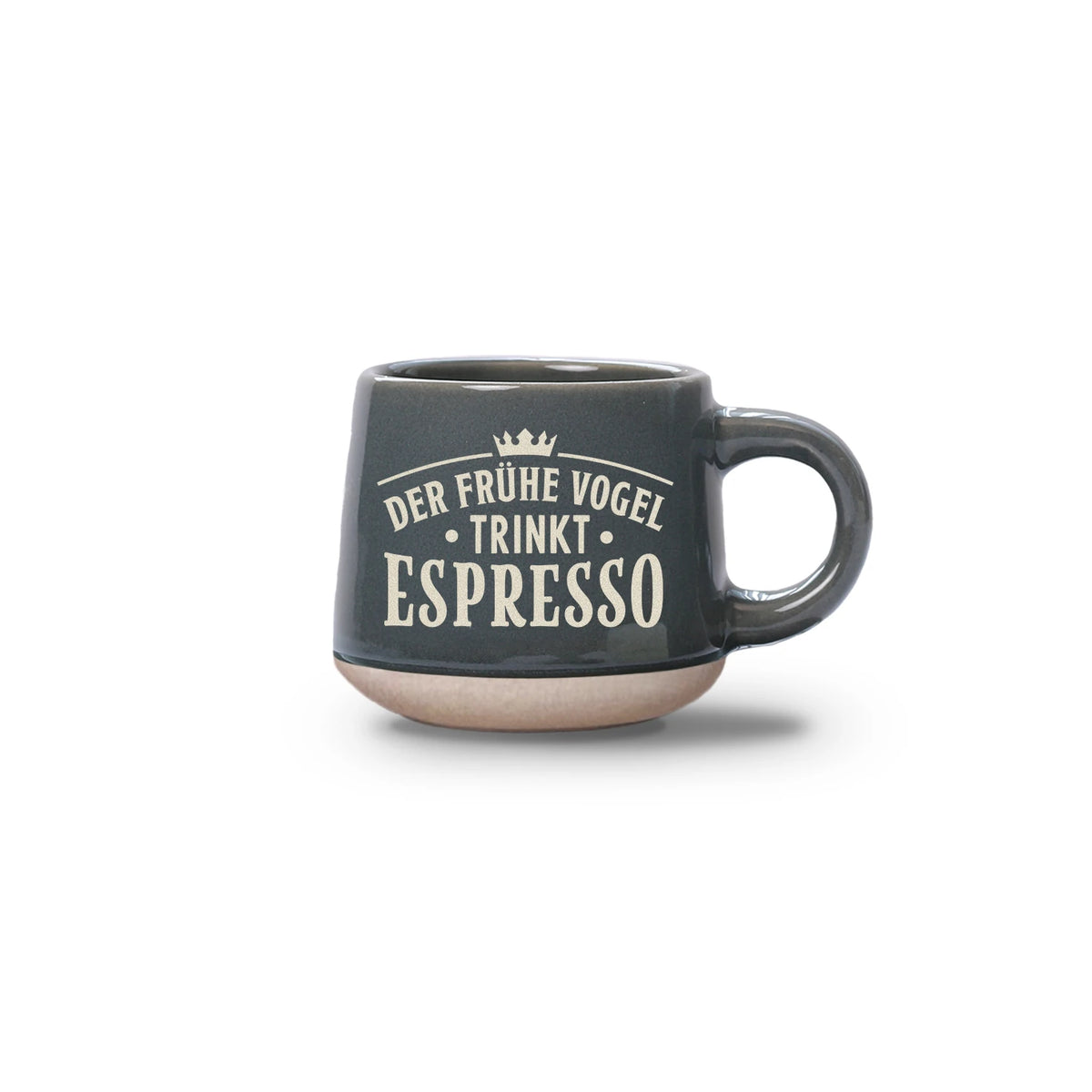 Espressotasse - Der frühe Vogel 60 ml, Grau