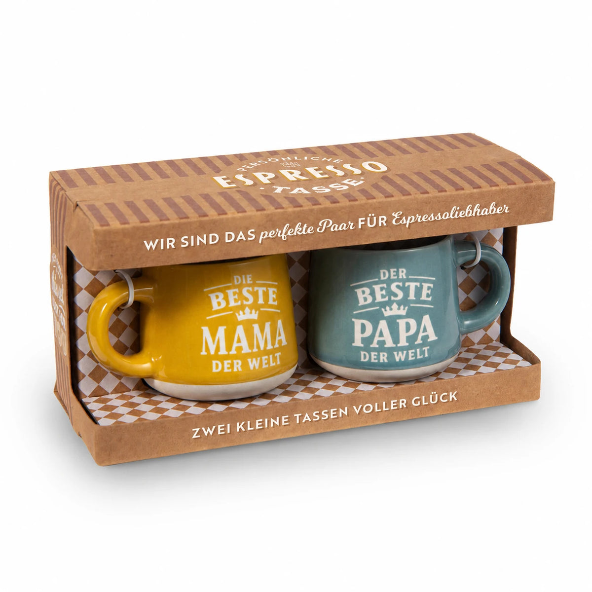 Personalisiertes Espresso Geschenkset "Mama & Papa"