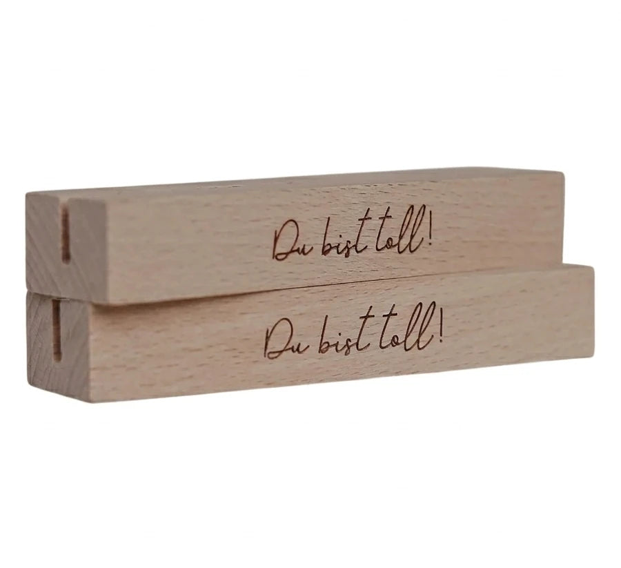 Karten- und Trockenblumenständer "Du bist toll", 2er Set