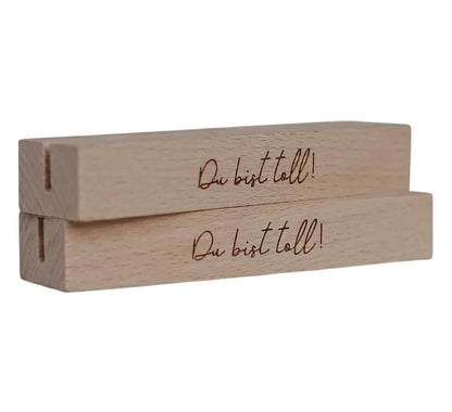 Karten- und Trockenblumenständer "Du bist toll", 2er Set