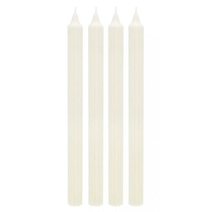 Stabkerzen aus Stearin weiß, 4er Set