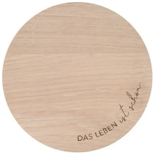 Untersetzer "Das Leben ist schön" aus Eiche