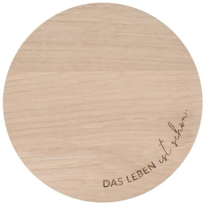 Untersetzer "Das Leben ist schön" aus Eiche
