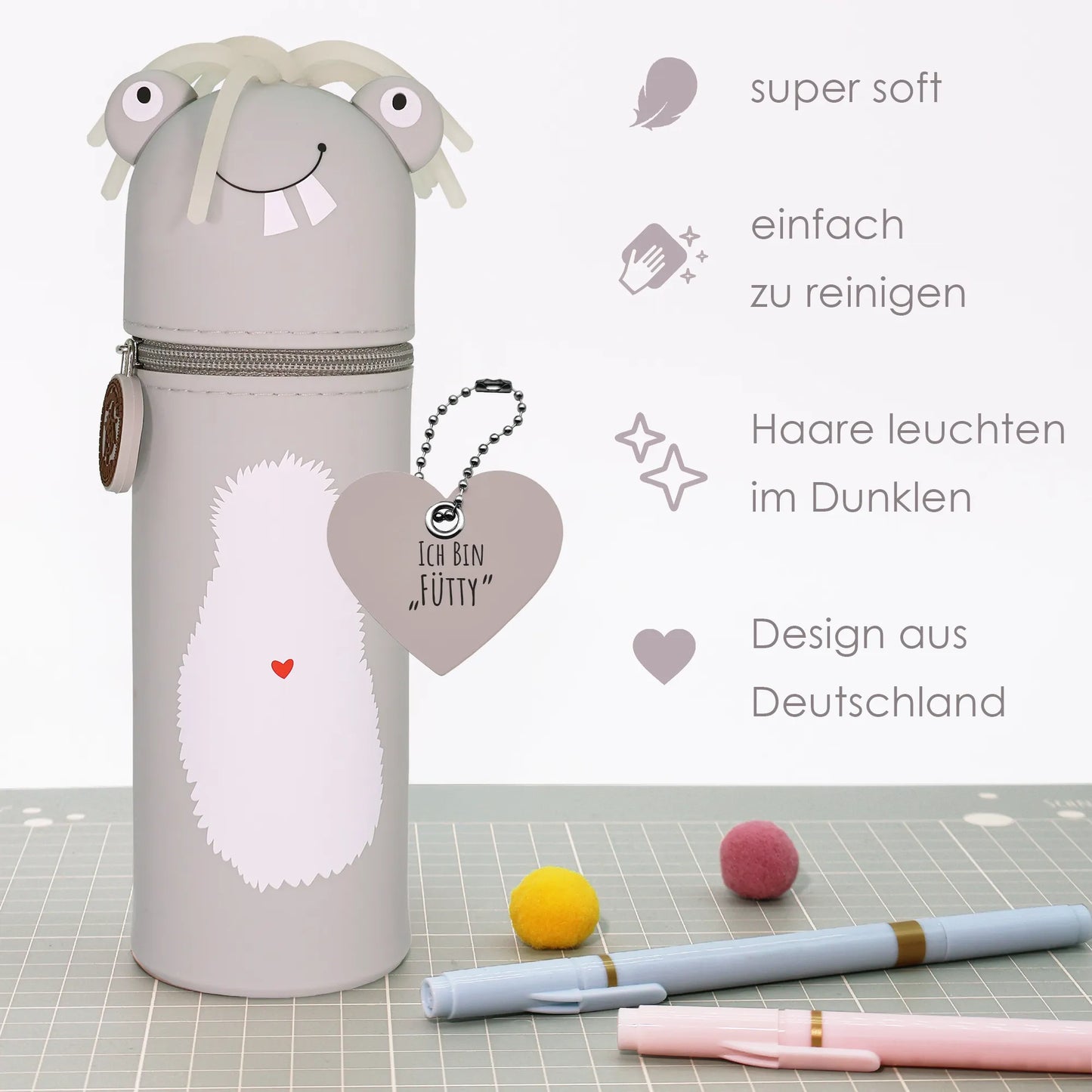 Federmäppchen aus Silikon „Monster Fütty“