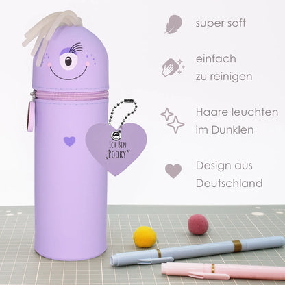Federmäppchen aus Silikon „Monster Pooky“ Details