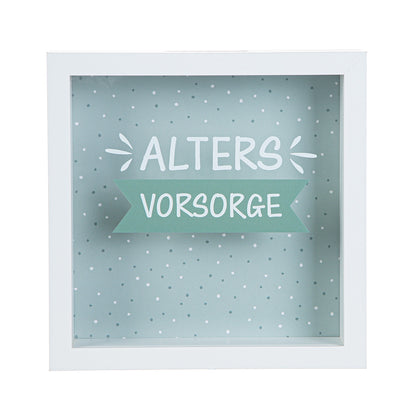Spardose "Altersvorsorge" mit Glasfront