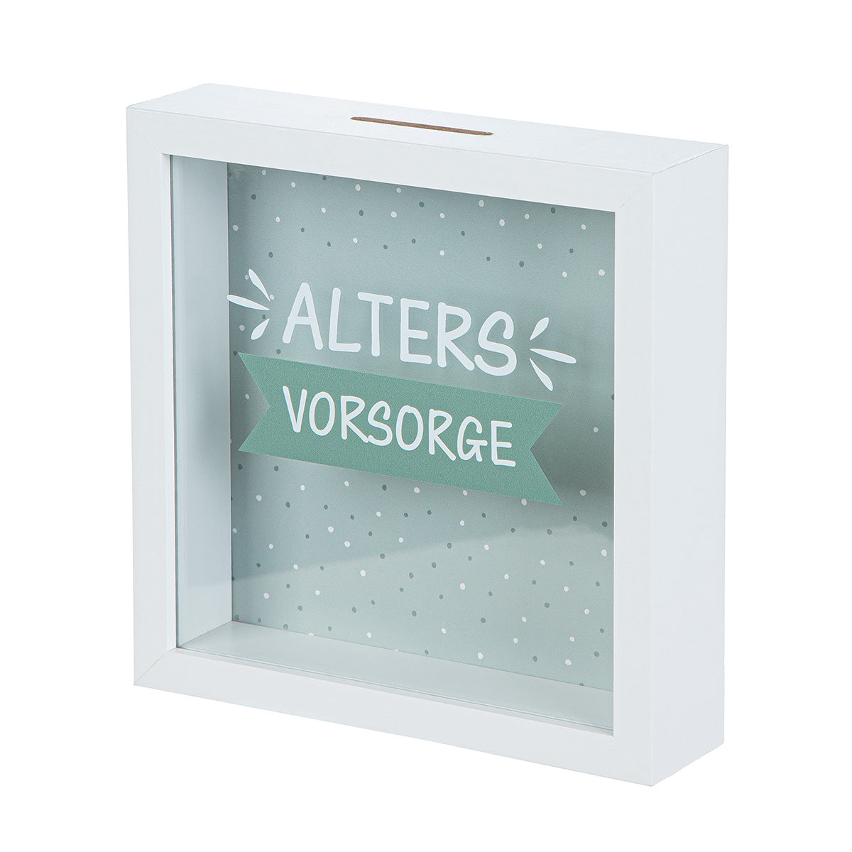 Spardose "Altersvorsorge" mit Glasfront