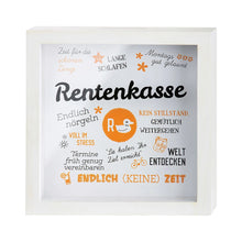 Spardose "Rentenkasse" mit Glasfront