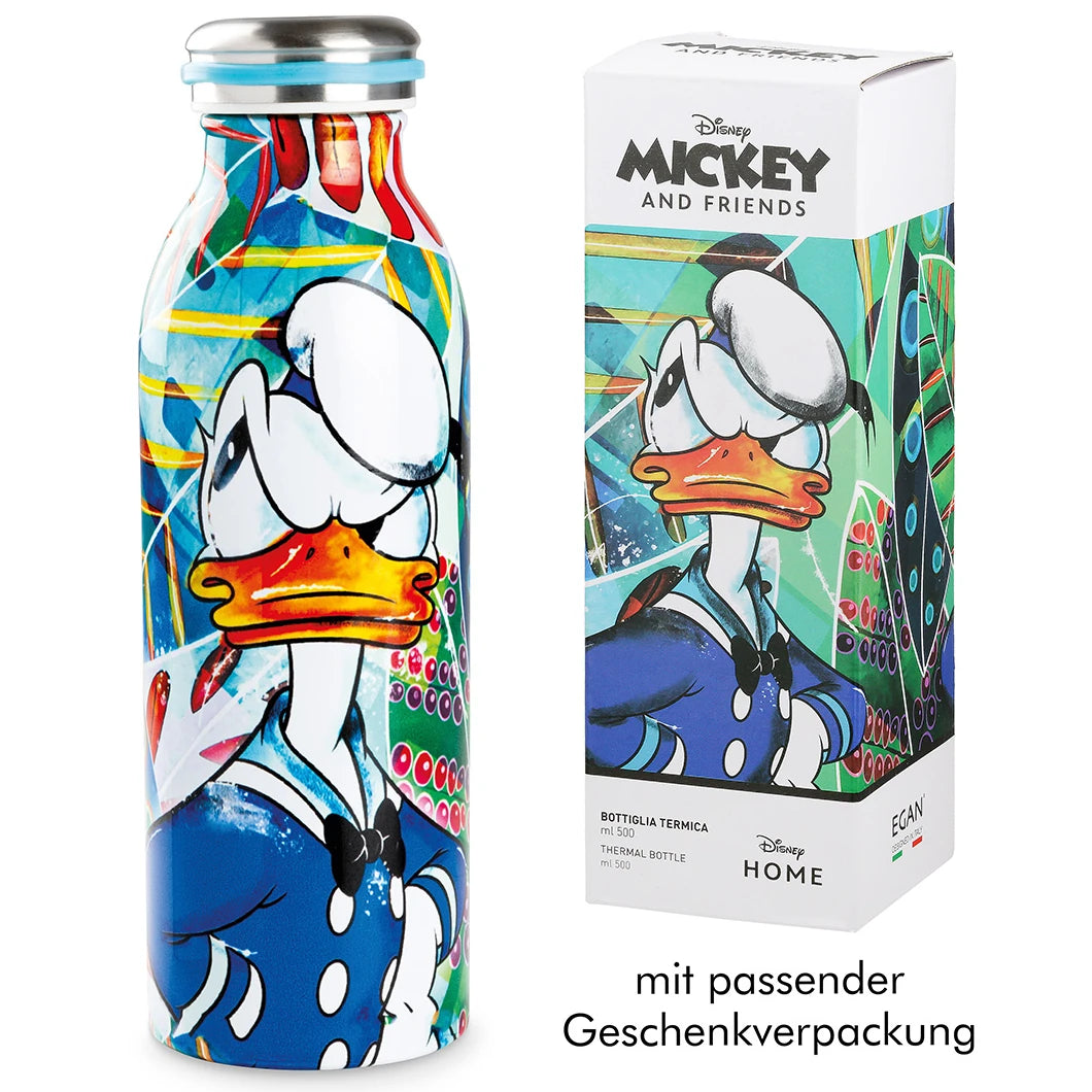 Disney Isolierflasche "Donald Duck" aus Edelstahl mit Geschenkverpackung