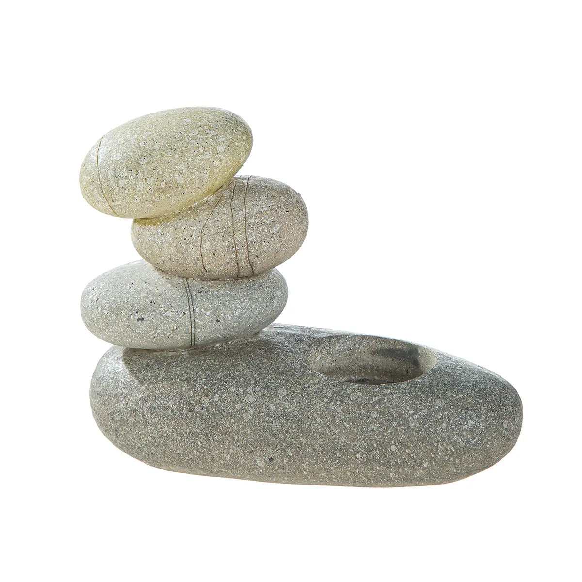 Teelichtleuchter „Zen-Steine“ aus Kunstharz