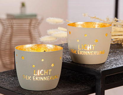 Windlicht "Licht der Erinnerung" aus Metall Mood